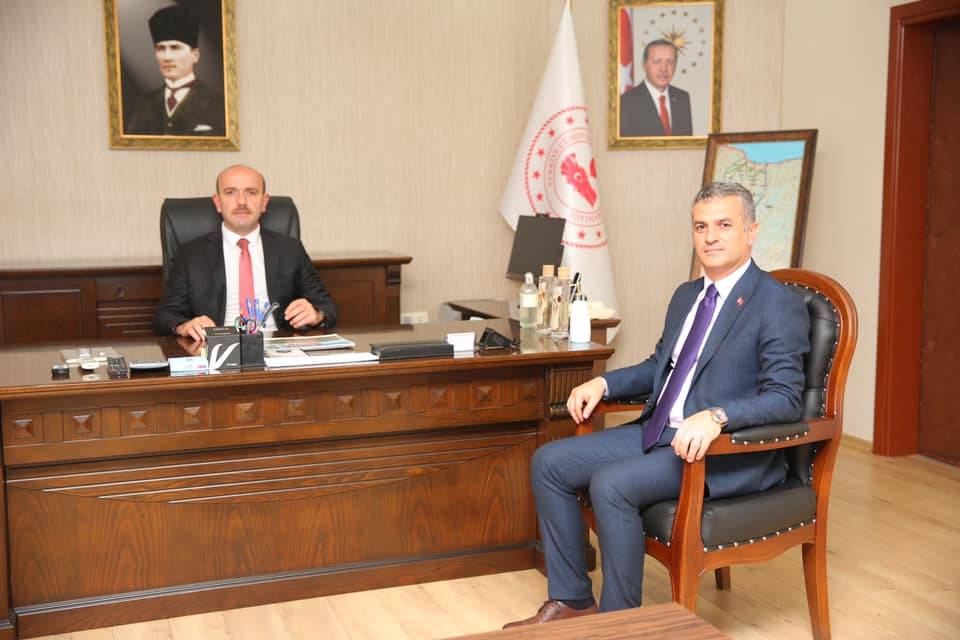 Başkanımız Yeni Kaymakamımız Muhammet Öztabak'a Hayırlı Olsun Ziyaretinde Bulundu