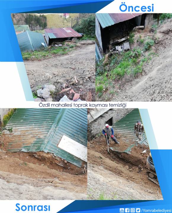 ÖZDİL MAHALLESİ TOPRAK KAYMASI TEMİZLİĞİ