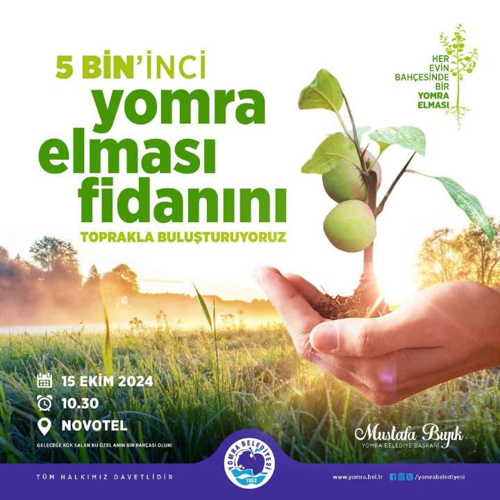 5 BİN'İNCİ YOMRA ELMASI FİDANINI TOPRAKLA BULUŞTURUYORUZ 5 BİN'İNCİ YOMRA ELMASI FİDANINI TOPRAKLA BULUŞTURUYORUZ