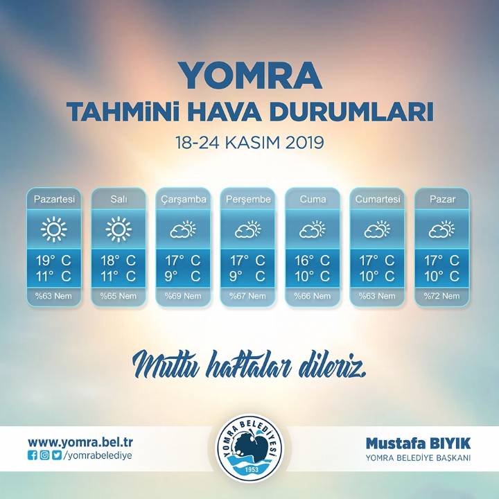 MUTLU HAFTALAR DİLERİZ