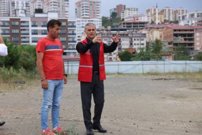 BAŞKANIMIZ İŞGAL EDİLEN ALANLARDA GERÇEKLEŞTİRİLEN YIKIM ÇALIŞMALARINI İNCELEDİ