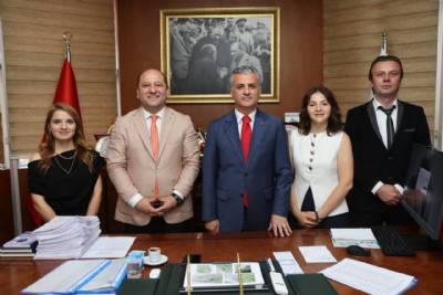 GİRNE KOLEJİ YÖNETİMİNDEN BAŞKANIMIZA MAKAMINDA ZİYARET