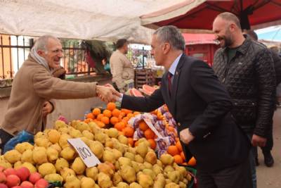 BAŞKANIMIZ PAZARCI ESNAFIMIZI ZİYARET ETTİ