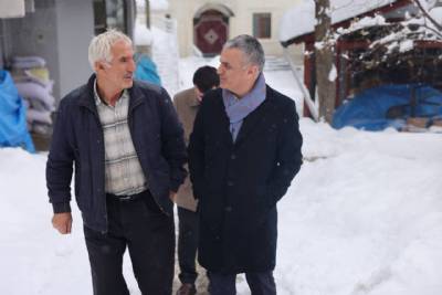 BAŞKANIMIZ KARLA MÜCADELE ÇALIŞMALARINI YERİNDE İNCELEDİ