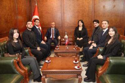 AVRUPA GENÇ HUKUKÇULAR DERNEĞİ YÖNETİMİNDEN BAŞKANIMIZA MAKAMINDA ZİYARET