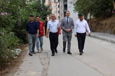 BAŞKANIMIZ İLÇEMİZDE DEVAM EDEN ÇALIŞMALARI YERİNDE İNCELEDİ